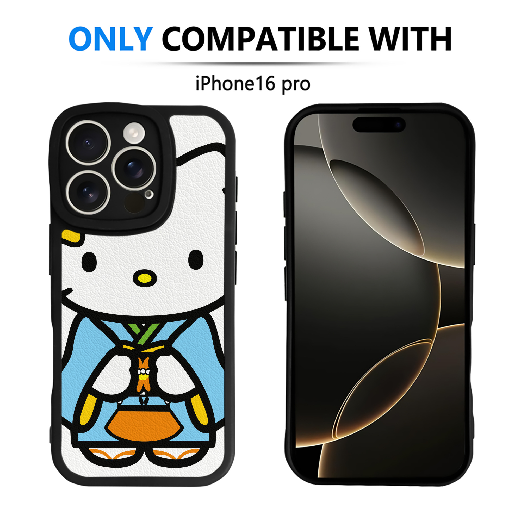 （画像用） Hello Kitty ハローキティ 【iPhone 16シリーズ対応】シリコンスマホケース（レザー調） 材質：シリコン